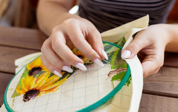 proces tworzenia haftu